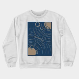 Pluto,Eris & the Kuiper Belt - Art Nouveau Space Travel Poster Crewneck Sweatshirt